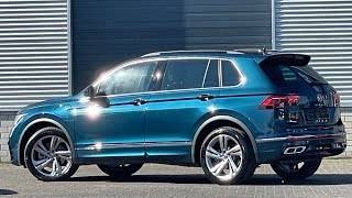 Volkswagen NEW Tiguan RLine 2022 in 4K Nightshade blue 19 inch Valencia walk around amp detail Inside [upl. by Tomkiel]