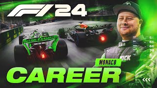 F1 24 Career Part 8 HEAVY RAIN AT MONACO CRAZY ENDING [upl. by Ailil]