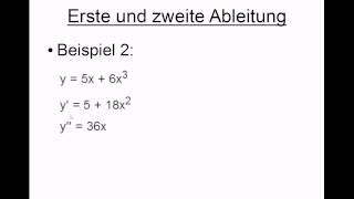 Erste  zweite Ableitung [upl. by Alrak]