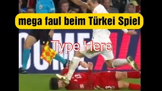 Türkei gegen Wales Kieffer Moore bekommt tritt gegen Kopf vom Verteidiger in der Türkei  türkei [upl. by Elolcin]