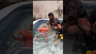 7ാം മാസത്തിൽ മോളെ Swimming Pool ൽ ഇട്ടപ്പോൾ😐shortsvideo swimming trendingshorts [upl. by Eden]