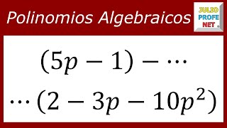 RESTA DE POLINOMIOS  Ejercicio 3 [upl. by Lim480]