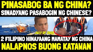 BANGKA PINASABOG NG CHINA KASALANAN NG CHINA LAPNOS BUONG KATAWAN NG 2 FILIPINO FISHERMAN [upl. by Carothers]