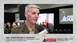 Modern Day Marine 2024  General Christopher J Mahoney Assistant Commandant of the Marine Corps [upl. by Naziaf]