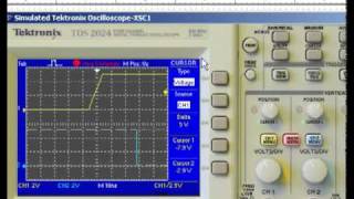 MultiSIM Simulation 4b of a Digital Oscilloscope used to measure Logic Gate Parameters Part 2 [upl. by Llywellyn904]