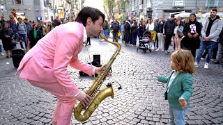 the child ENJOYS this SONG  Ameno  Era  Saxophone Cover Daniele Vitale [upl. by Hollington]