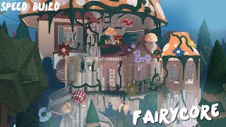 Fairycore Mushroom House  Welcome to Bloxburg Speed Build  15m [upl. by Adabelle261]