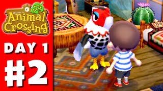 Animal Crossing New Leaf  Part 2  Meeting the Townsfolk Nintendo 3DS Gameplay Walkthrough Day 1 [upl. by Schurman]