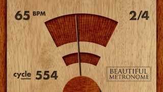 65 BPM 24 Wood Metronome HD [upl. by Asen210]