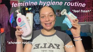 my feminine hygiene routine how to feel fresh amp smell clean all day ✨ [upl. by Arehsat318]