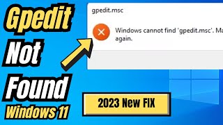 2023 FIX Group Policy Editor Not Found Windows 11  Enable Gpedit [upl. by Yancey]