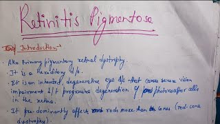 Retinitis Pigmentosa Ophthalmology [upl. by Robertson990]