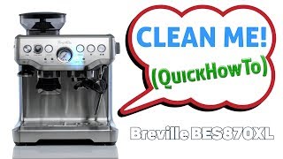 BEST How to CLEAN ME your Breville BES870XL SUPER EASY [upl. by Kalin]