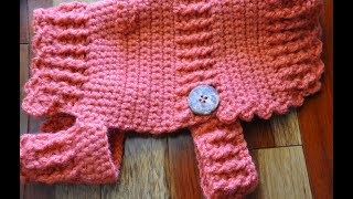 Crochet Dog Sweater Coat  Belly Button Sweater 5 [upl. by Angeline]