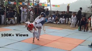 Best Taekwondo Fight Ever 2019  Nuwakot Taekwondo Association Under 20Kg [upl. by Aihsotal]