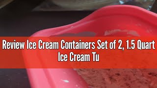 Review Ice Cream Containers Set of 2 15 Quart Ice Cream Tub Reusable Homemade Ice Cream Tubs with [upl. by Damara]