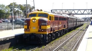 Australian Trains  ALCO Diesel 4464 at Goulburn [upl. by Anyg]