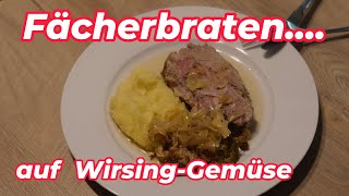 Fächerbraten auf Wirsing zarter Schweinenacken auf deftigem Wirsing  Herbstlich und Megalecker🔥 [upl. by Nnyre]