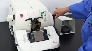 Leica RM2155 Rotary Microtome with Foot Switch for Histology Tissue Sectioning [upl. by Kelsi92]