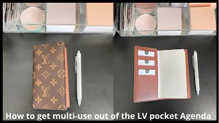 How to use the Louis Vuitton Pocket Agenda as a walletcheckbook cover [upl. by Ahseal]