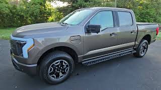 2023 Ford F150 Lightning XLT Standard Range Stone Gray New Owner Initial Review [upl. by Heigl511]