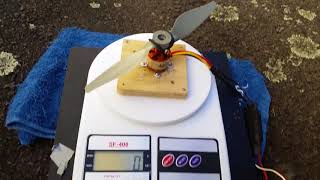 Turnigy D282610 1400kv Brushless Motor Thrust Test 2 [upl. by Eitsrik]