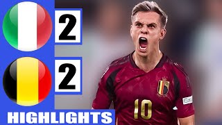 Italy vs Belgium 22  All Goals amp Extended Highlights  UEFA Nations League 2024 [upl. by Ateekal]