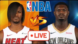 Miami Heat at New Orleans Pelicans NBA Live Play by Play Scoreboard  Interga [upl. by Xylon]