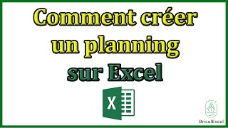 Comment créer un planning sur Excel [upl. by Eiramanad]