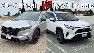 Toyota RAV4 Hybrid vs Honda CRV Hybrid  Which Should You Buy [upl. by Coady142]