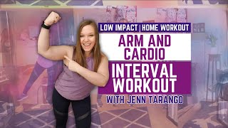 Quick Arm and Cardio Interval Workout  Dumbbell Workout  Low Impact  Home Workout [upl. by Froh]