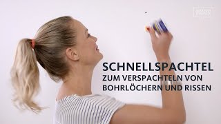 Spachteln für Anfänger  Schnellspachtel Ausbesserungsfarbe Polarweiss [upl. by Market]