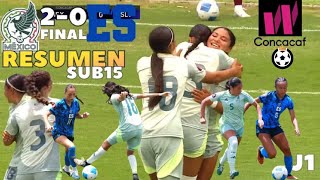 México SUB15 Femenil vs EL Salvador SUB15 🔵 Femenil  RESUMEN 582024 campeonato de la concacaf J1 [upl. by Raab]