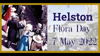 Helston Flora Day 2022 – Midday Furry Dance through town Street dance and fashion Helston style [upl. by Kingdon744]