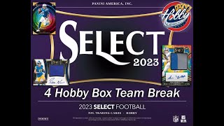 2023 Select Football H2  HOBBY 6 Box TEAM Break 4 eBay 092124 [upl. by Golightly494]