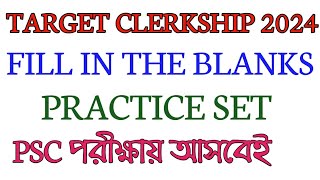 FILL IN THE BLANKS PRACTICE SET3PSC CLERKSHIP 2024FILL IN THE BLANKSWBCSPSCAampAJUDICIALWBP [upl. by Chrisman]