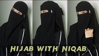 Hijab With Niqab🤍  Simple And Easy HijabNiqab Style [upl. by Schreiber]