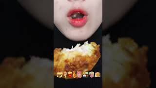 ASMR Random Food 🍔🍕🍟🍗 🥓🍱 🍿🥞2 asmr food eating hamburger shorts [upl. by Einnus]