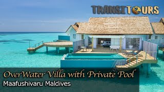 Over Water Villa with Private Pool  Outrigger Maldives Maafushivaru Resort  Room Tour [upl. by Anair494]