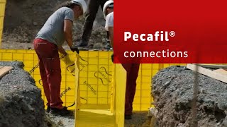 Strip foundation formwork made of Pecafil® elements  How are they connected [upl. by Marquardt]