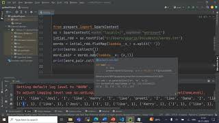 Wordcount problem in pysaprk  FLATMAP VS MAP  Lec 9 [upl. by Charters]