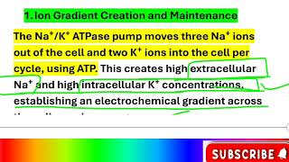 🔥Role of NaKATPase in Osmoregulation 📚💯✔️ science ignou msc msczoology msc ignouuniversity [upl. by Dnaletak]