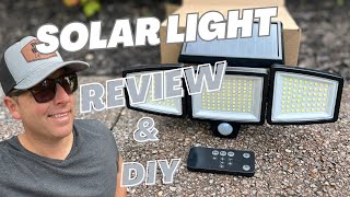 Ultimate Solar Light Review Tuffenough Solar Outdoor Lights 2500LM  Installation Guild [upl. by Lori]