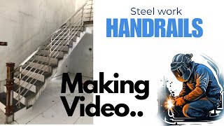 steel handrail Fabrication steel fabrication handrails welding tigwelding polishing [upl. by Ardeth]