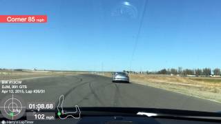 Porsche 991 GTS vs 991 GT3 hot lap Buttonwillow CW13 15973 [upl. by Lissy]