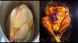 Recette de poulet roti cocotte minute sans four [upl. by Elleunamme]