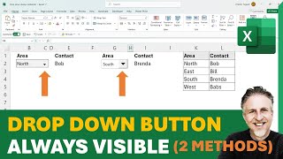 ⬇️How to Keep Drop Down Buttons Always Visible in Excel [upl. by Semadar]