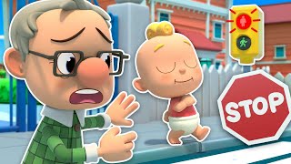 When You Cross the Street  Safety Song for Kids  Nursery Rhymes  Kids Cartoon  Miliki Family [upl. by Cirred]