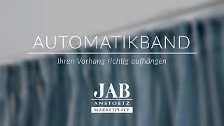 Vorhang mit Automatikband richtig aufhängen I JAB ANSTOETZ Onlineshop [upl. by Nitsruk]