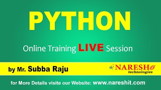 PYTHON  730 PM by Mr Subba Raju [upl. by Analra]